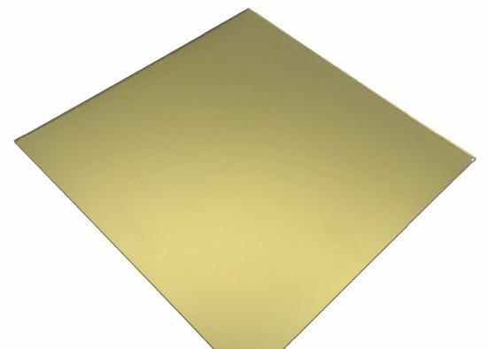 Gold Tinted Mirror Glass Modern Stylish Various Sizes For Hotel Bathroom
