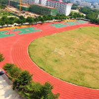 UV Resistance 15mm Thickness Eco Sports Flooring Spray Coated Red