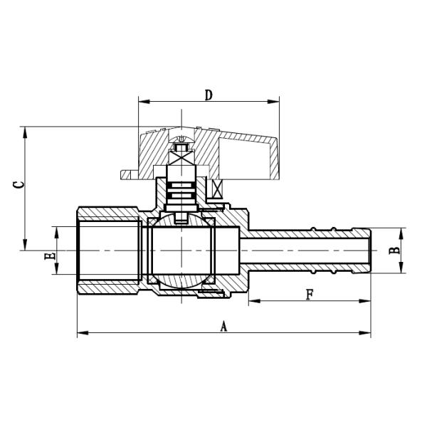 Женское x клапаны для впуска горючей смеси x15mm соединителя шланг 1/2