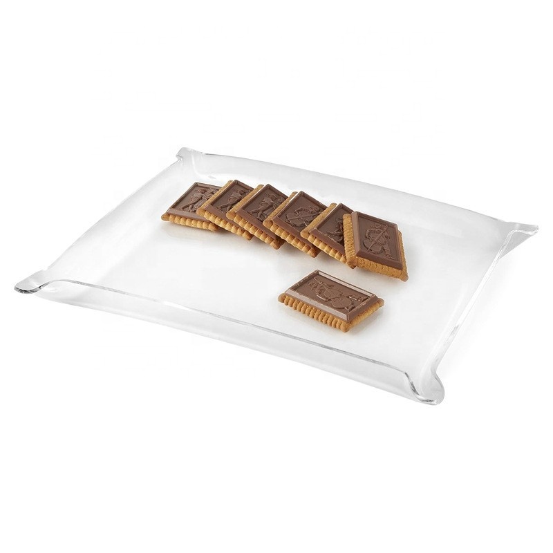 Factory Wholesale High Transparency Food-grade Safety Durable Rectangle Food Plate for Snacks Fruits