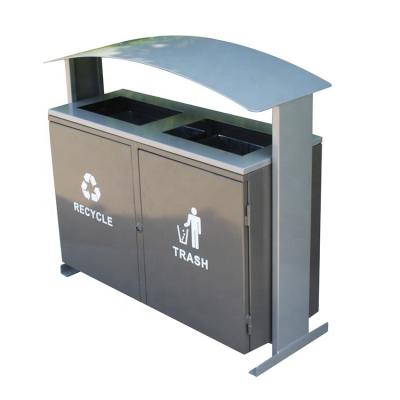 Caixas de reciclagem metálicas de 120 litros para restaurantes