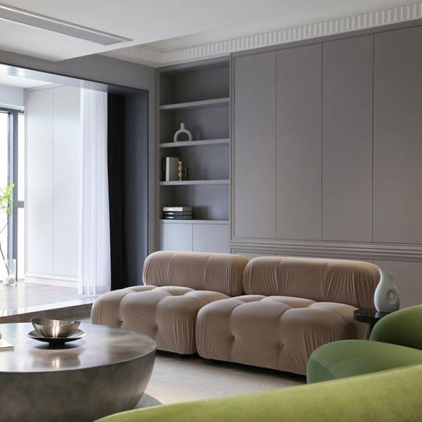 Sofás secionais da sala de visitas de 3 partes com o minimalista italiano da mobília dos Recliners