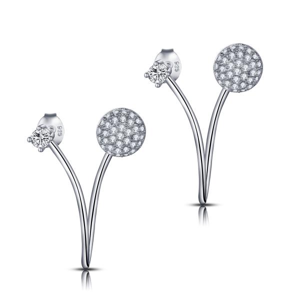 Золота Zirconia серег CZ серег 925 хрящевины золото серебряного кристаллического тонкого серебряного розовое