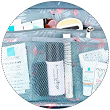 Travel Makeup Cosmetic Skincare Organizer, Toiletry Bag, Foldable Duffel Bag, Multiple Storage Compartments