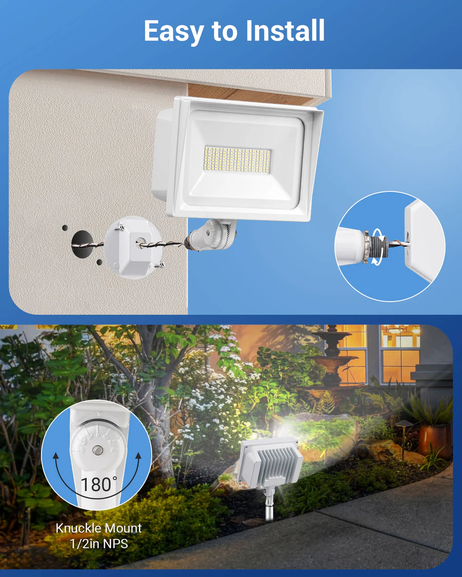Ultra bright energy-saving LED flood light,,adjustable,Outdoor landscape courtyard garage safety lighting