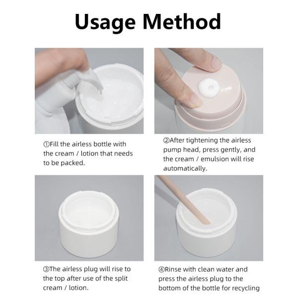 забота кожи круга 50g упаковывая акриловый безвоздушный опарник для продуктов младенца