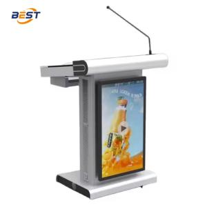 Android/Windows 7/8/10 Mobile Smart Digital Podium Gestion des câbles cachés 720 kg/m3 Densité du revêtement phosphaté du panneau