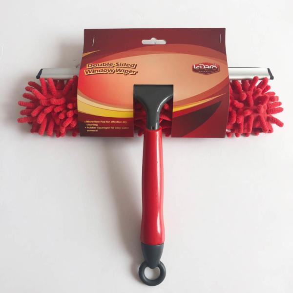 Window Cleaning Car Windshield Tool Indoor Outdoor Washing Equipment Scrubber with Microfiber Wiper Rubber