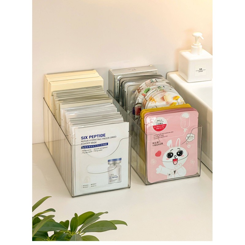 High Quality Household Transparent Cosmetics Spice Storage Box Arrangement Display Stand Plastic Desktop Organizer