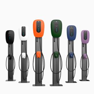 32A 22kw Commercial EV Charging Stations Floor Standing High Speed