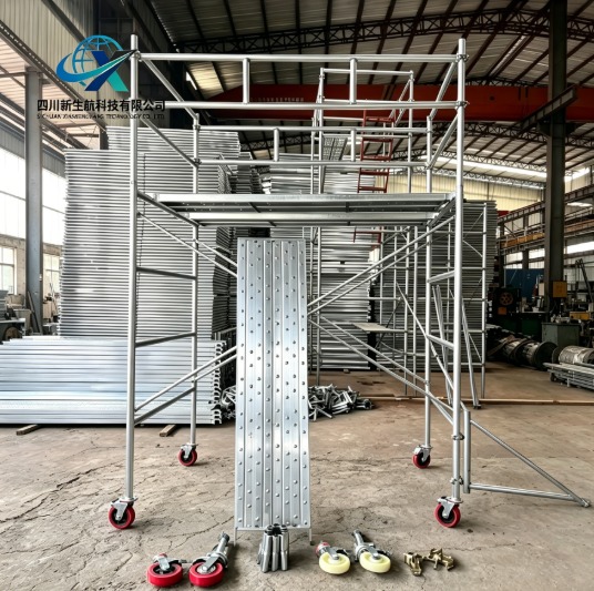 Adjustable Tubular Portal Scaffolding Frame With Mobile Work Platform Option