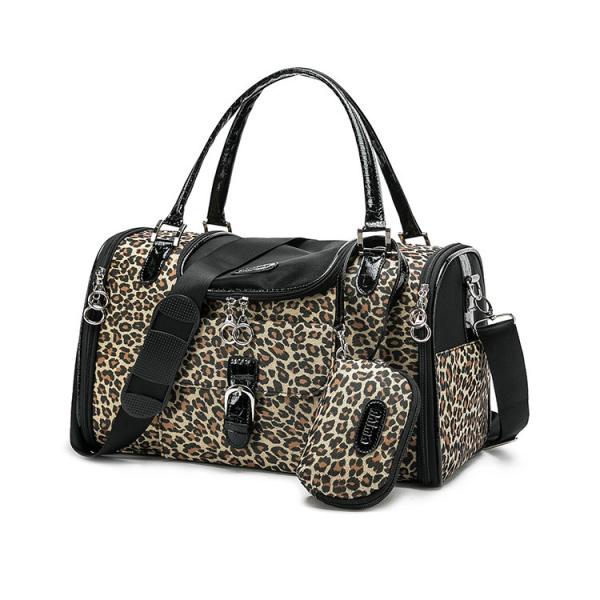 Качественный нейлоновый дизайн Леопардные сумки для собак Наружные носители домашних животных