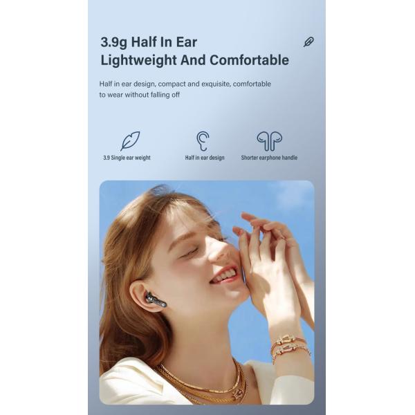 Sports and Gaming Noise Cancelling True Wireless Earbuds with Type C Charging
