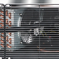 Square Glass Ice Cream Showcase Freezer 20 Pans Fan Cooling Type 1730*1068*1250mm