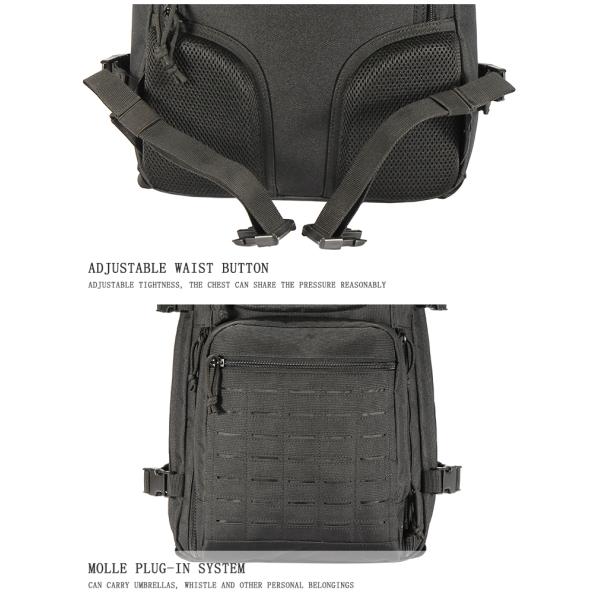 Black Outdoor Adventure Backpack For Leisure Climbing / Hydration Camping