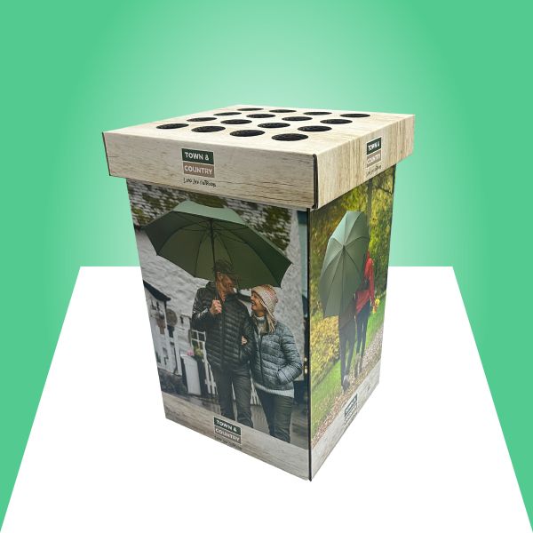 Glossy Finish PDQ Tray Display with Easy Assembly and 12 X 8 X 4 Inches Dimensions for Retail Product Showcase