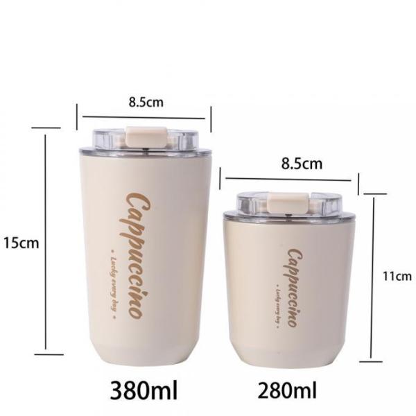 280ML/380ML BPA Free Insulated Stainless Steel Vacuum Mug SUS 304 Stainless Steel Coffee Tumbler With Lid Anti Slip Matte Finish OEM/ODM Accetable
