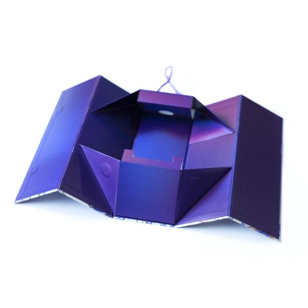 Creative One Piece Foldable Single Bottle Red Wine Gift Box Empty Box Hand Held Foldable Packaging