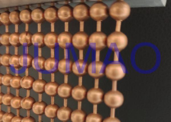 Round Stainless Steel Ball Chain Curtain Fashionable Electroplating For Office