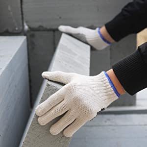 Wear-Resistant Cotton Yarn Knitted Working Protective Gloves Painter Mechanic Industrial Warehouse Gardening Constru