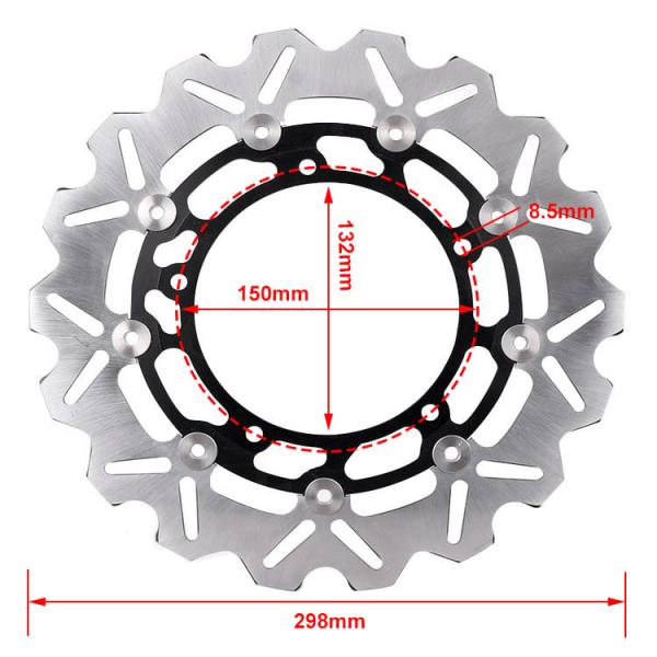 298mm Wave Floating Front Brake Disc Rotor for Yamaha FZ6 XJ6 R6 Advanced Technology