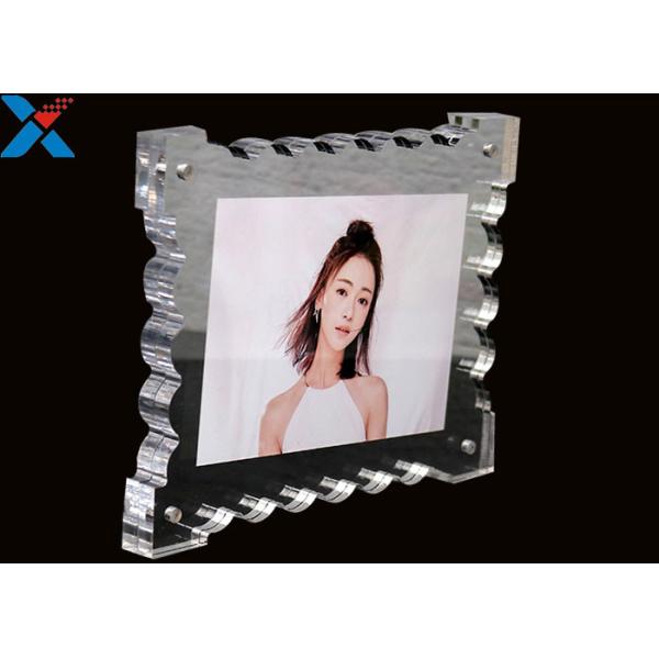 Creative Shape Acrylic Table Frame , Acrylic Clear Magnetic Photo Frames