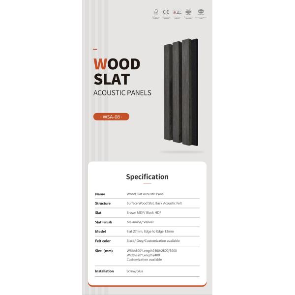 Panneau de bois acoustique à lame de faisceau de bois ignifuge