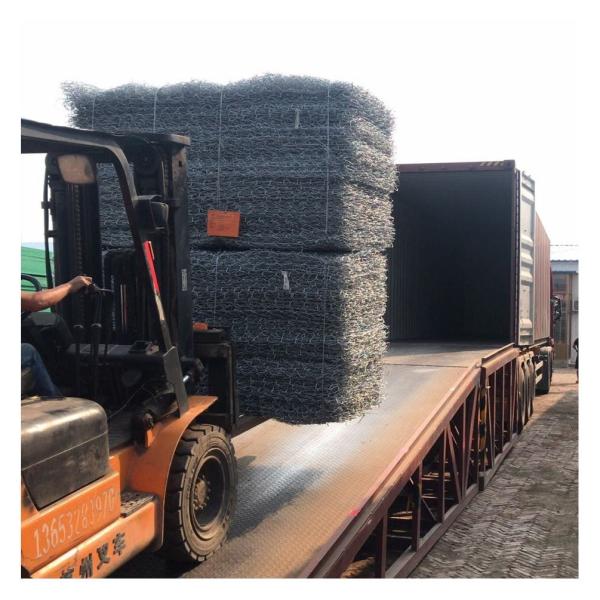 resistência do tempo de 100mmx120mm Mesh Galvanized Hexagonal Gabion Basket