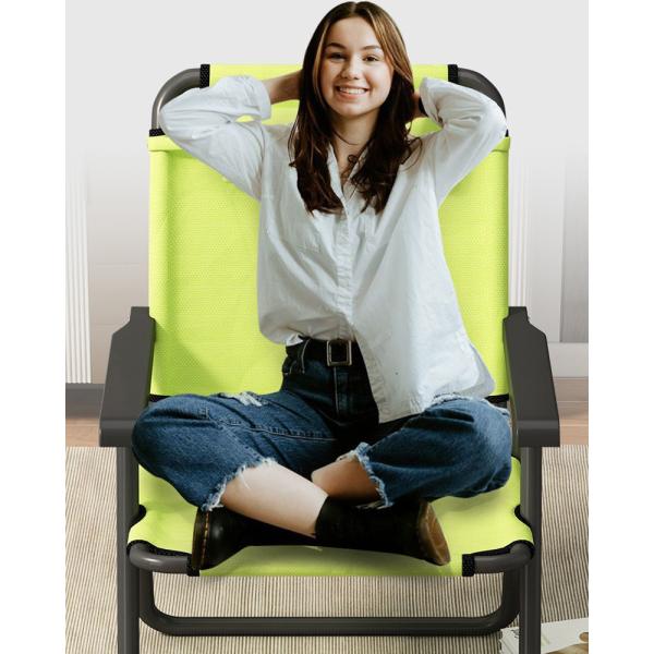 Folded Metal Portable Folding Chair with Pillow for Camping Fishing Hiking Outdoor Furniture Seater Beach Adults Lounge