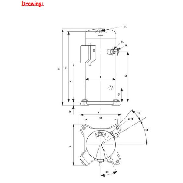 Черные компрессоры компрессора/переченя 3ХП Копеланд Копеламетик для рефрижерации ЗР34К3-ПФДЖ-522