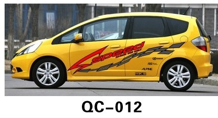 The Default Color Custom PVC Car Body Sticker QC-012A