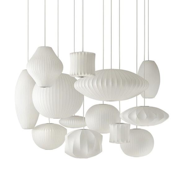 Lumières de pendentif de lustre à grande taille personnalisées Lampe à soie Bulle pour restaurant