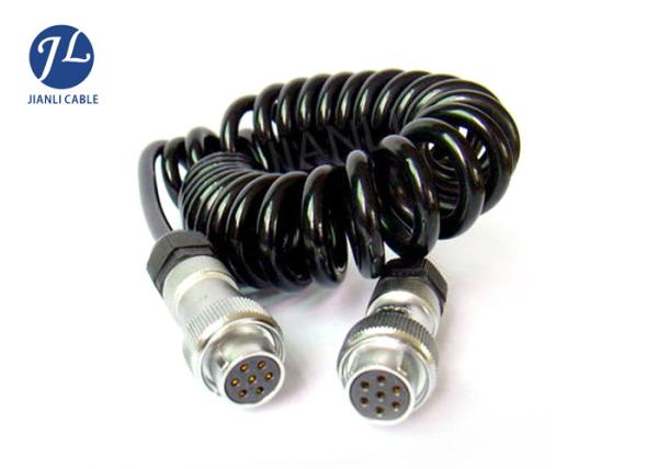 4M 7 Way Rear View Camera Cable , Automotive Security Camera Power Extension Cable