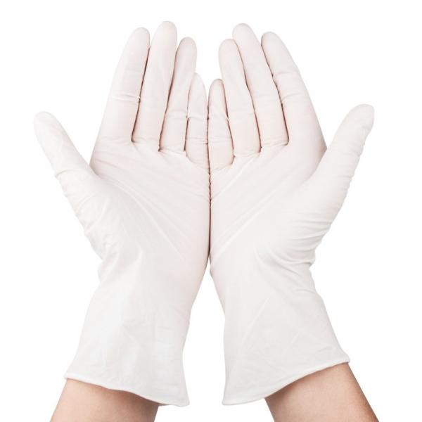 Luvas médicas descartáveis livres S M L XL do látex do pó branco