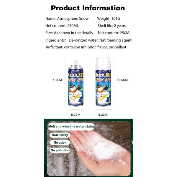 Wholesales Party Snow Spray Artificial Snow Spray Can OEM Accepted for Fun Birthday Wedding Decoration