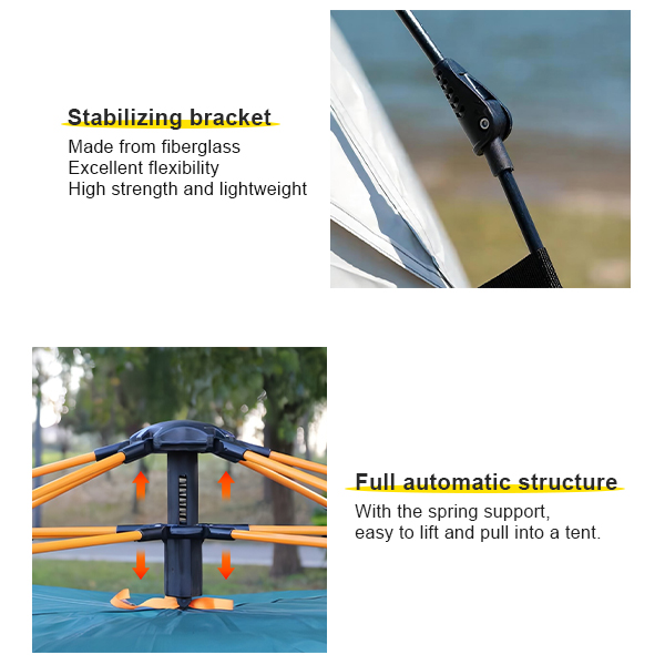 170T Polyester Camping Outdoor Tents 200 X 150 X 125cm Blue Outdoor Picnic Tent 2 Person