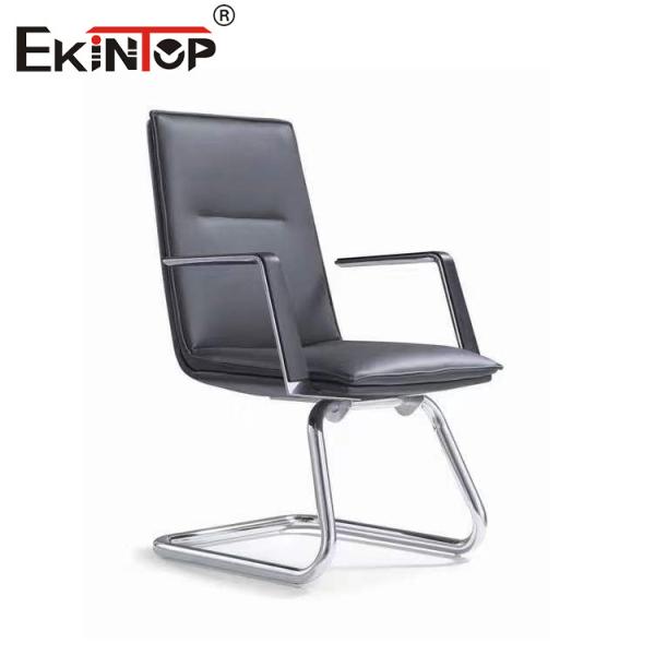 Black Leather Chair with Armrests Swivel and Height Adjustment