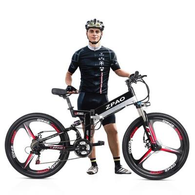 26 Inch Wheel Electric Folding Bicycle 250W 350W Aluminium Alloy Frame 48V 10.4AH