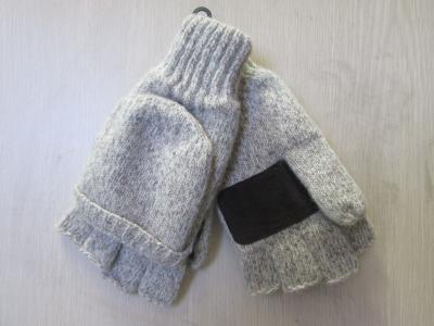 Ladies Acrylic&Wool Glove-Cut fingers with Flip--Thinsulate glove--Fashion glove--Solid color