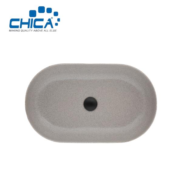 Oval Single Bowl Undermount Granite Kitchen Sink For Farmhouse Granite Composite Kitchen Sink For Hotel