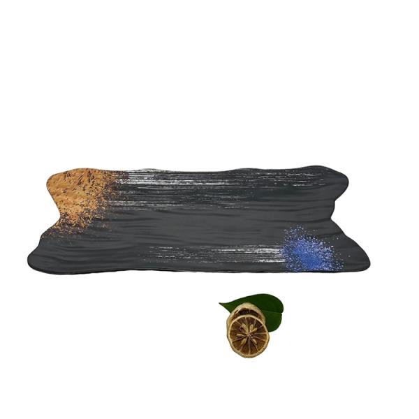Hotel / Restaurant Melamine Rectangle Plate Galaxy Melamine Dessert Plates