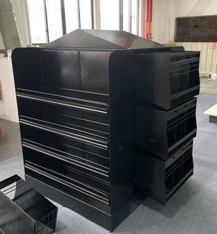 Chip Fixture GNG BLK Free Standing Display Rack High Visibility Customization