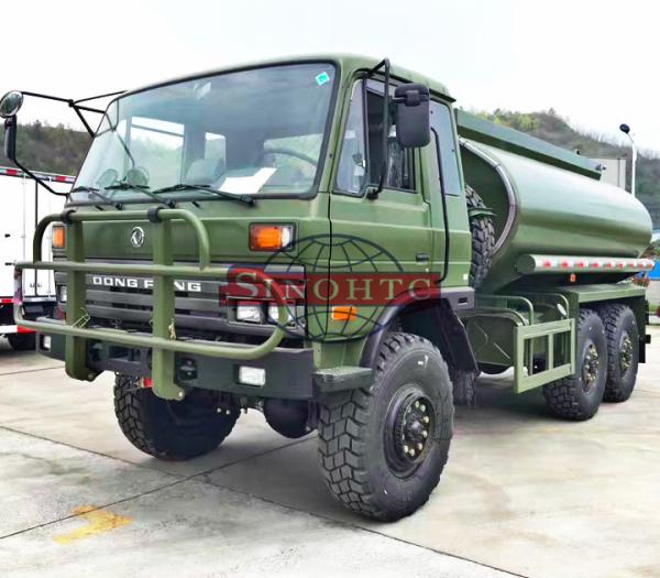 Off Road Military Water Truck , Dongfeng CUMMINS Engine 6x6 Water Transport Truck