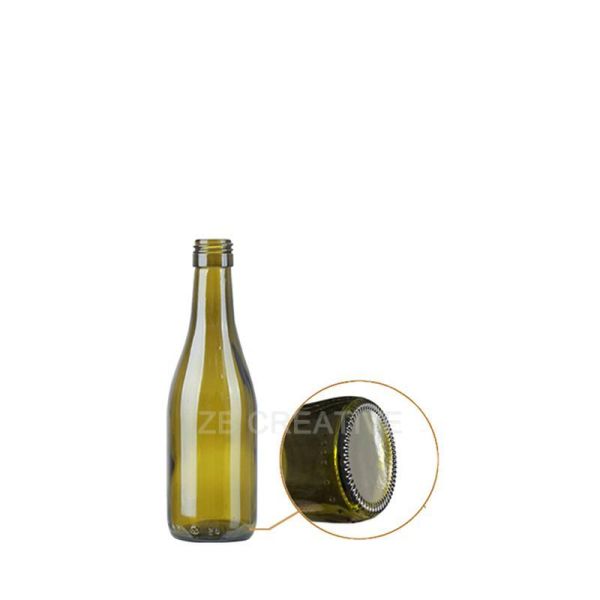 187ml Piccolo Slope Shoulder Burgundy Wine Bottles For Sale Single Serve 175g 2010S-1