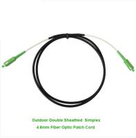 Jumper de fibra óptica simples com bainha dupla externa 4,6 mm
