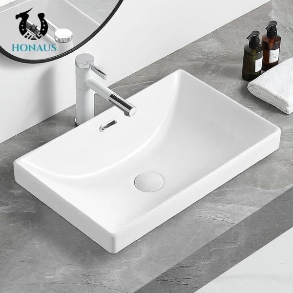 Luxury Integrated Undermount Bathroom Inset Basin Square Shape