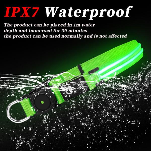 Collar para perros LED Inodoro Perros medianos y grandes Portador de AirTag Flash Light Up Diseño de logotipo personalizado