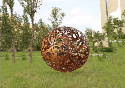 Bronze Ball Garden Ornaments Statues , Metal Contemporary Garden Sculptures