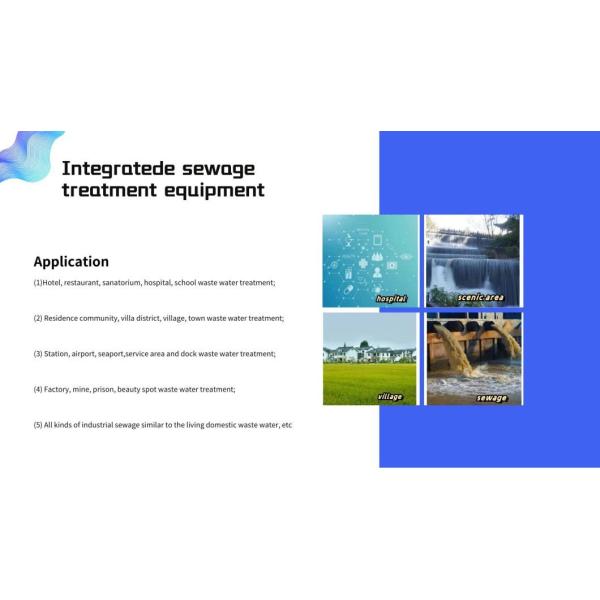80t Integratede Sewage Treatment Equipment for Domestic and Aquculture Applications