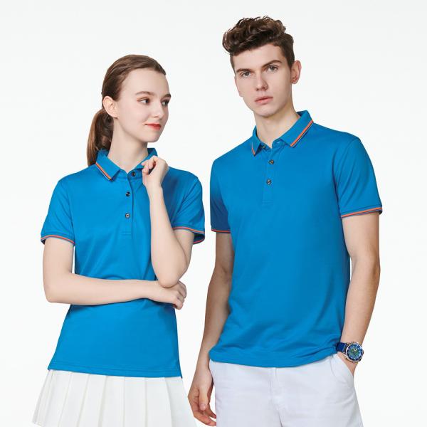 Lapela Polo Shirt Anti do verão dos homens e das mulheres - bacteriano mais o tamanho